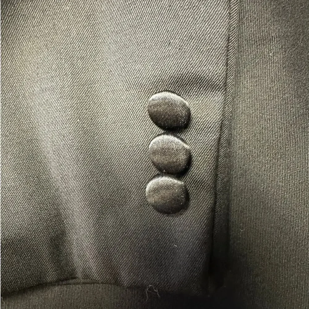 Peerless Men’s Black Wool Tuxedo Jacket 42XL Satin Lapel Formal Prom Wedding